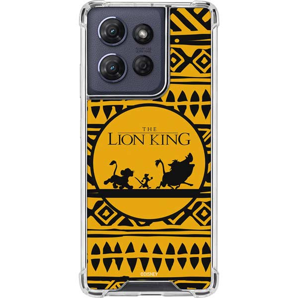 Disney The Lion King Simba Timon and Pumba Tribal Print Moto G 5G (2025) Clear Case