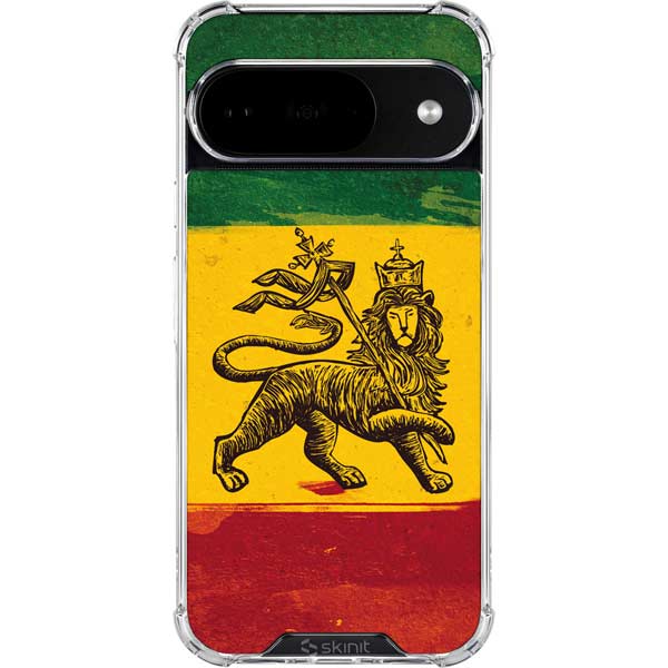 The Lion of Judah Rasta Flag Google Pixel 10 Clear Case