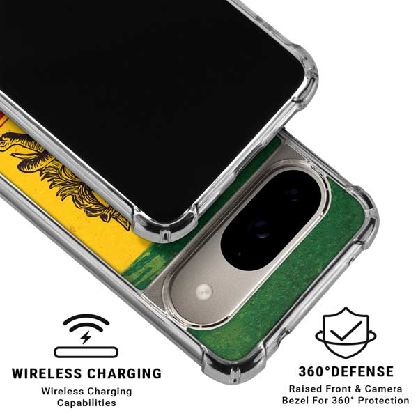 The Lion of Judah Rasta Flag Google Pixel 10 Clear Case