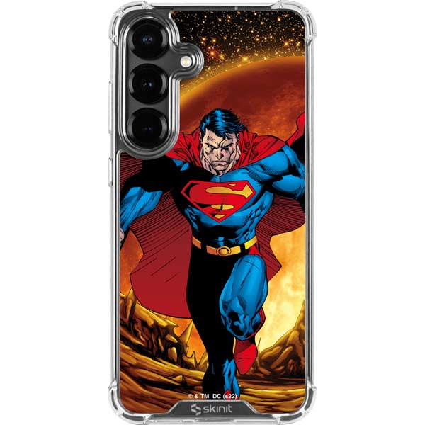DC Comics Superman Action Pose Art By Jim Lee Galaxy S26 Plus Clear Case