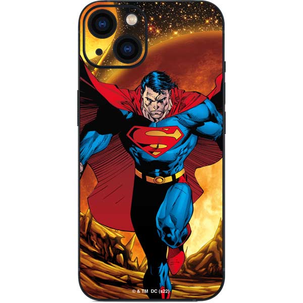 DC Comics Superman Action Pose Art By Jim Lee iPhone 15 Skin