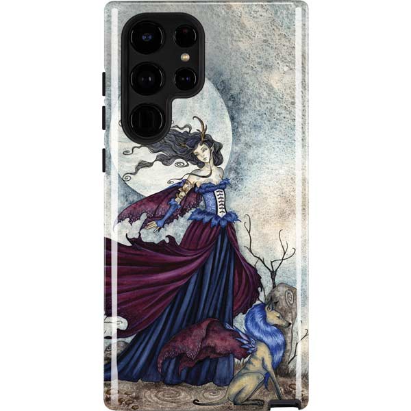The Moon is Calling Fairy and Dragon by Amy Brown Galaxy Cases