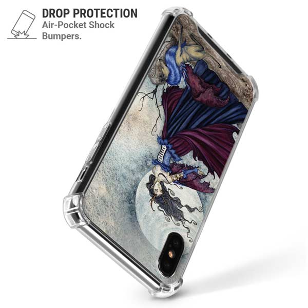The Moon is Calling Fairy and Dragon by Amy Brown iPhone X/XS Clear Case
