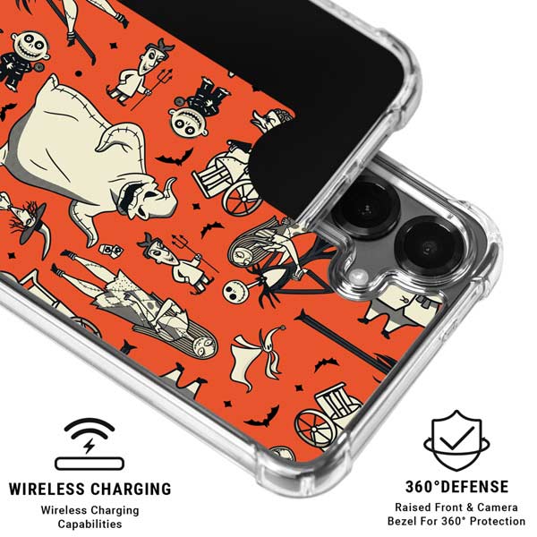 Disney The Nightmare Before Christmas Character Pattern print Galaxy S26 Clear Case