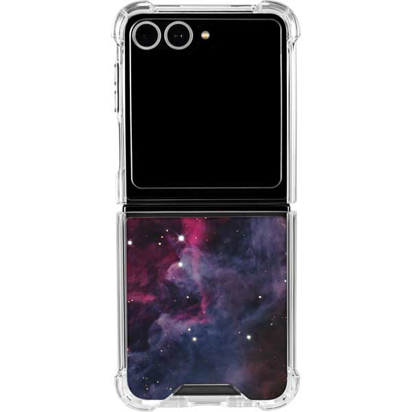 The Orion Nebula Pink Galaxy Z Flip7 Clear Case