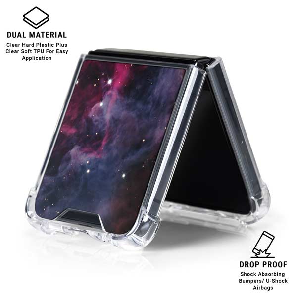 The Orion Nebula Pink Galaxy Z Flip7 Clear Case