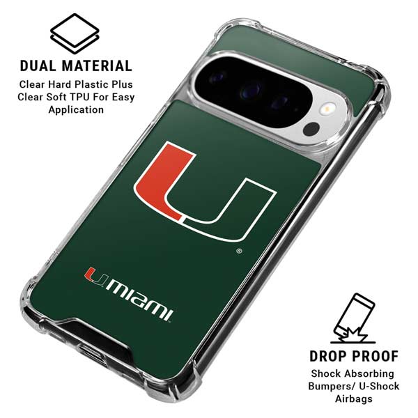 University of Miami The U Google Pixel 10 Pro Clear Case