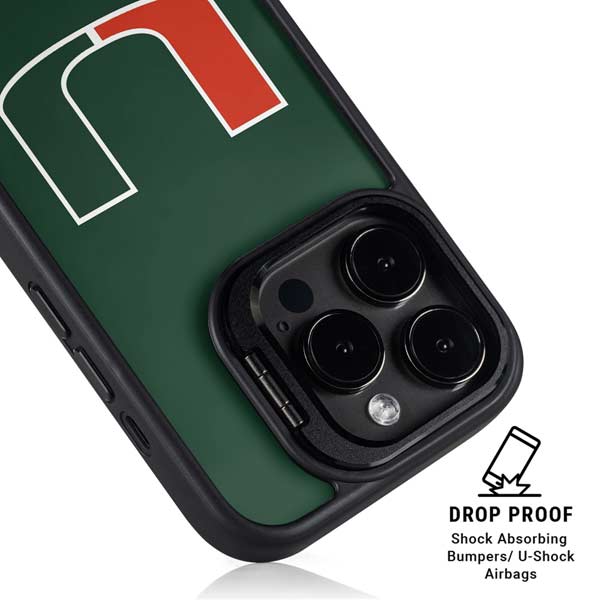 University of Miami The U iPhone 14 Pro Kickstand Case