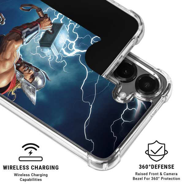 Marvel Thor Thor and Mjolnir Galaxy S26 Plus Clear Case