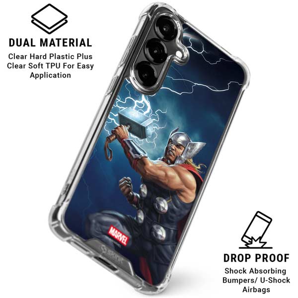 Marvel Thor Thor and Mjolnir Galaxy S26 Plus Clear Case