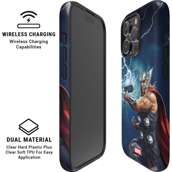 Marvel Thor Thor and Mjolnir iPhone 16 Pro Magsafe Impact Case