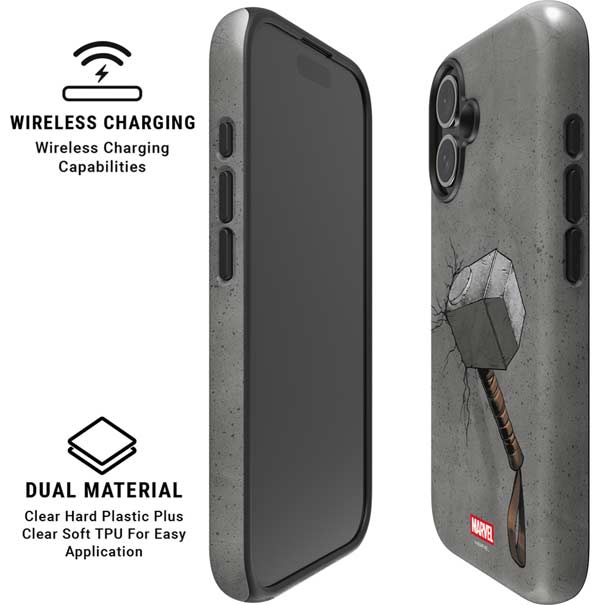 Marvel Thor Thors Hammer Mjolnir iPhone 16 Magsafe Impact Case