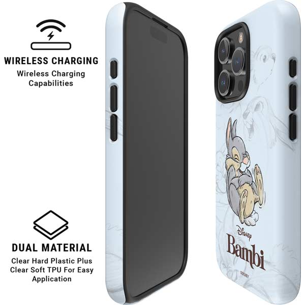 Disney Bambi Thumper Sketched portrait iPhone 16 Pro Magsafe Impact Case