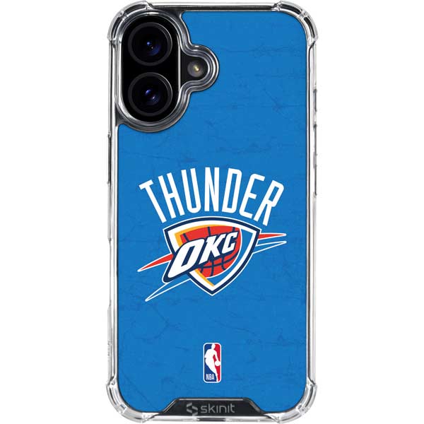NBA OKC Thunder Distressed iPhone 17 Clear Case