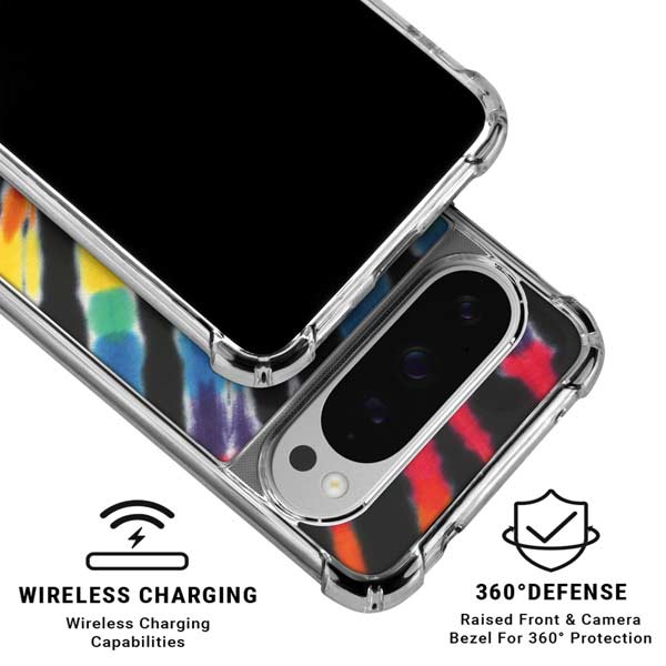 Liquid Blue Tie Dye - Rainbow Google Pixel 10 Pro Clear Case