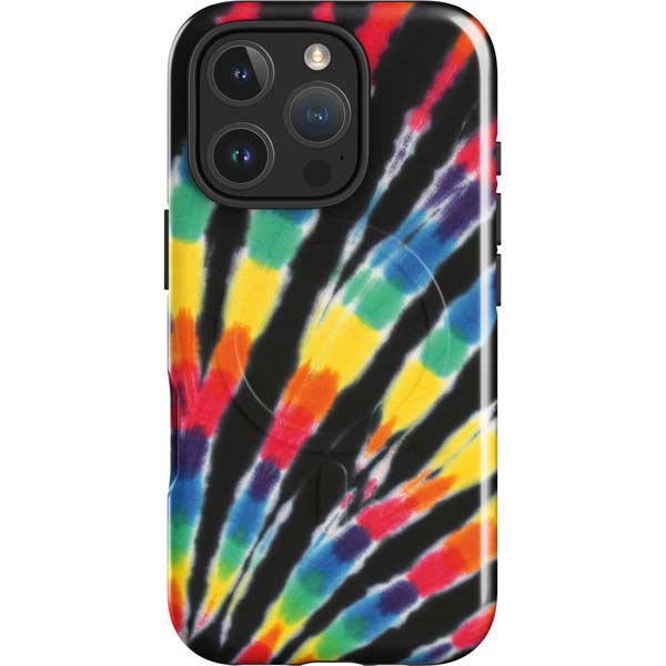 Liquid Blue Tie Dye - Rainbow iPhone 16 Pro Max Magsafe Impact Case