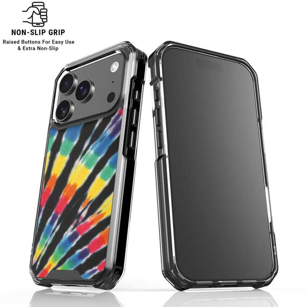 Liquid Blue Tie Dye - Rainbow iPhone 17 Pro Clear Case