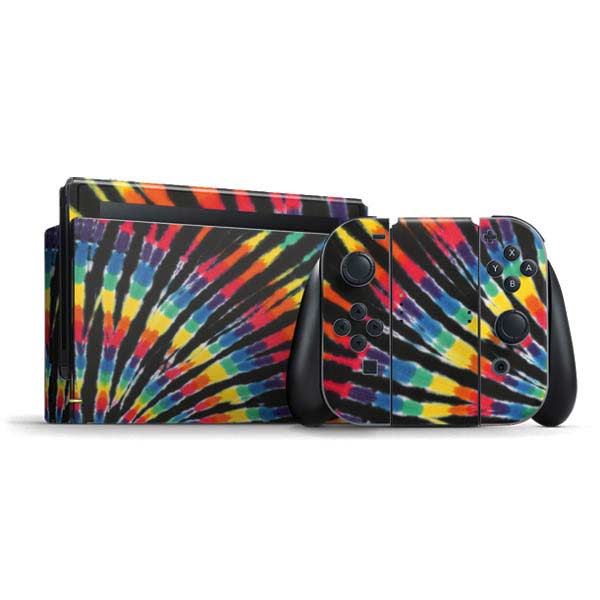 Liquid Blue Tie Dye - Rainbow Nintendo Skins