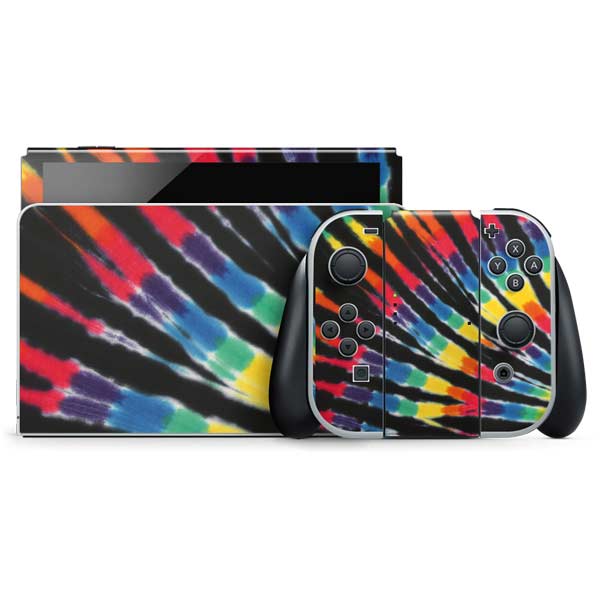 Liquid Blue Tie Dye - Rainbow Nintendo Skins
