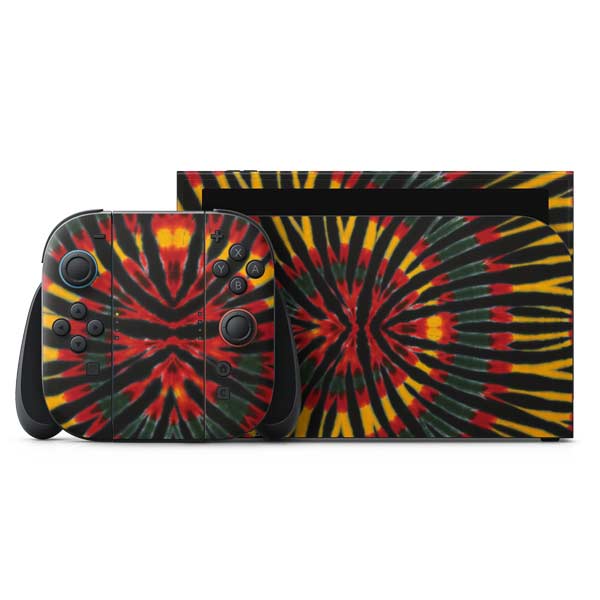 Liquid Blue Tie Dye - Rasta Nintendo Skins