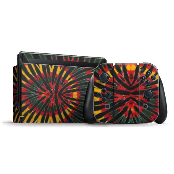 Liquid Blue Tie Dye - Rasta Nintendo Skins