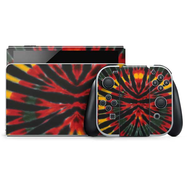 Liquid Blue Tie Dye - Rasta Nintendo Skins