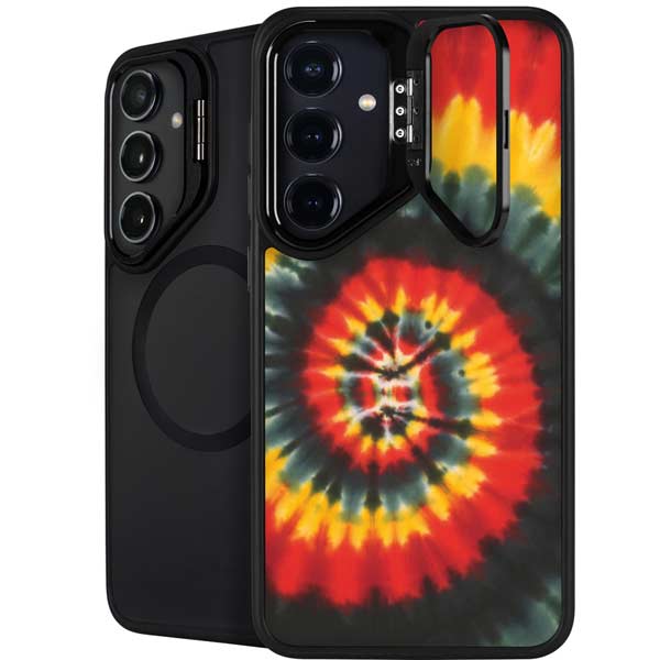 Liquid Blue Tie Dye - Rasta Spiral Galaxy S26 Plus Kickstand Case