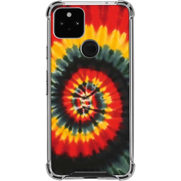 Liquid Blue Tie Dye - Rasta Spiral Pixel Cases