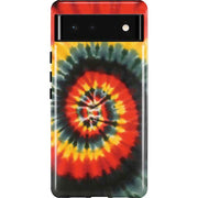 Liquid Blue Tie Dye - Rasta Spiral Pixel Cases