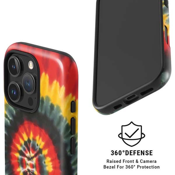 Liquid Blue Tie Dye - Rasta Spiral iPhone 16 Pro Max Magsafe Impact Case