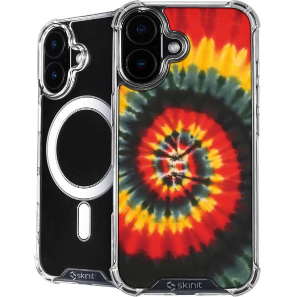 Liquid Blue Tie Dye - Rasta Spiral iPhone 17 MagSafe Case