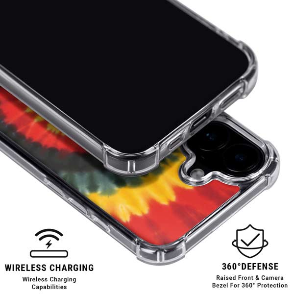 Liquid Blue Tie Dye - Rasta Spiral iPhone 17 MagSafe Case
