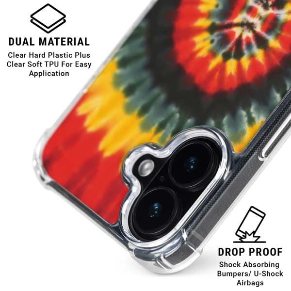 Liquid Blue Tie Dye - Rasta Spiral iPhone 17 MagSafe Case