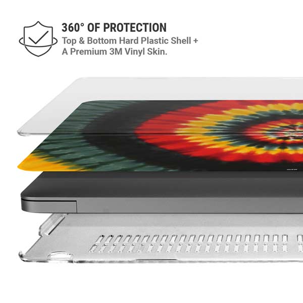 Liquid Blue Tie Dye - Rasta Spiral MacBook Cases