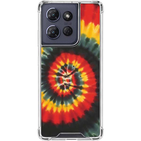 Liquid Blue Tie Dye - Rasta Spiral Moto G 5G (2025) Clear Case