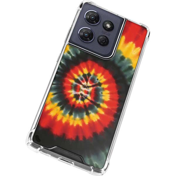 Liquid Blue Tie Dye - Rasta Spiral Moto G 5G (2025) Clear Case