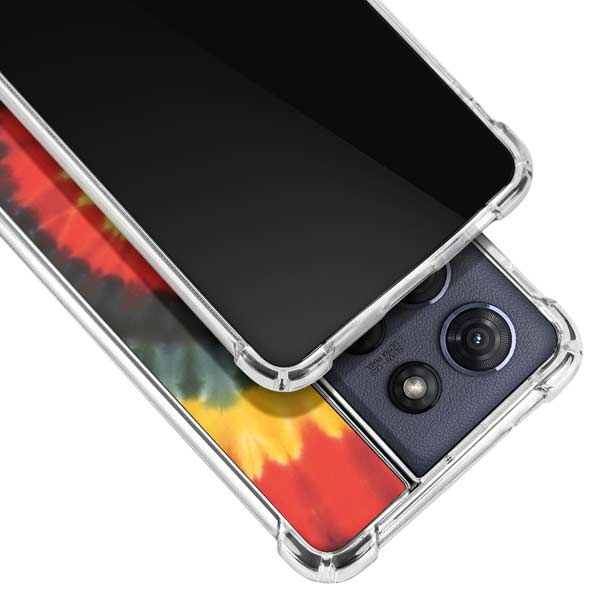 Liquid Blue Tie Dye - Rasta Spiral Moto G 5G (2025) Clear Case