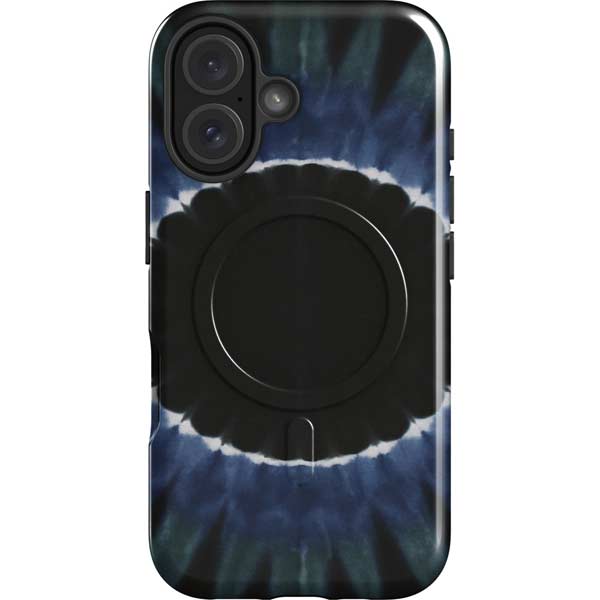 Liquid Blue Tie Dye - Sunflower iPhone 16 Magsafe Impact Case