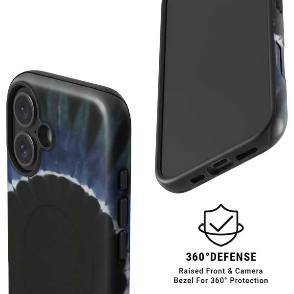 Liquid Blue Tie Dye - Sunflower iPhone 16 Magsafe Impact Case