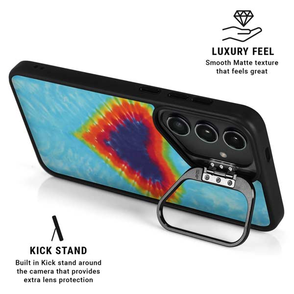 Liquid Blue Tie Dye Heart Galaxy S26 Ultra Kickstand Case