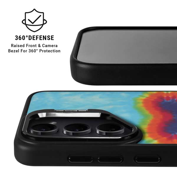 Liquid Blue Tie Dye Heart Galaxy S26 Ultra Kickstand Case