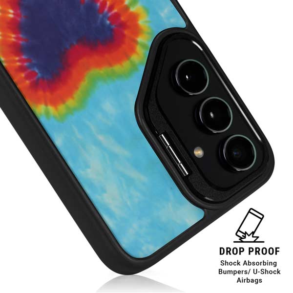 Liquid Blue Tie Dye Heart Galaxy S26 Ultra Kickstand Case