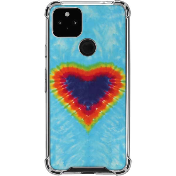 Liquid Blue Tie Dye Heart Pixel Cases