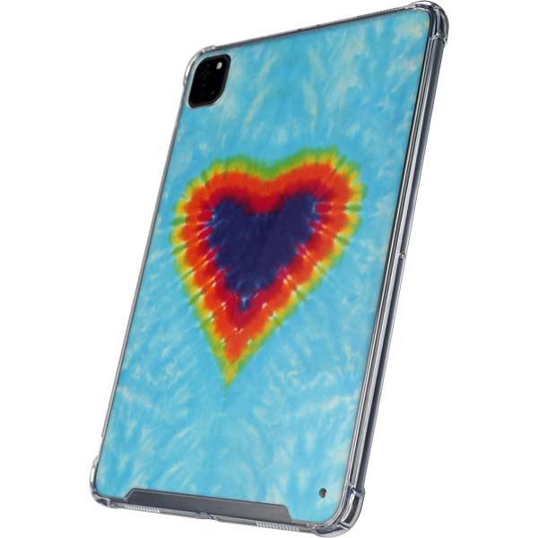Liquid Blue Tie Dye Heart iPad Cases