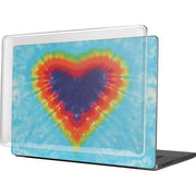 Liquid Blue Tie Dye Heart MacBook Cases
