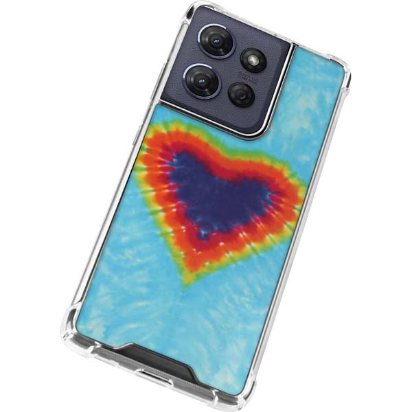 Liquid Blue Tie Dye Heart Moto G Play 5G (2025) Clear Case
