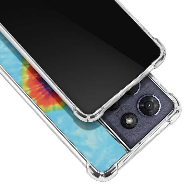 Liquid Blue Tie Dye Heart Moto G Play 5G (2025) Clear Case