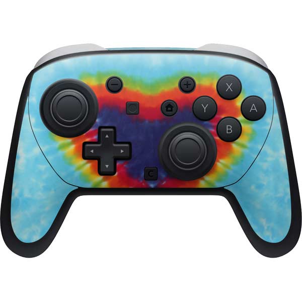 Liquid Blue Tie Dye Heart Nintendo Skins
