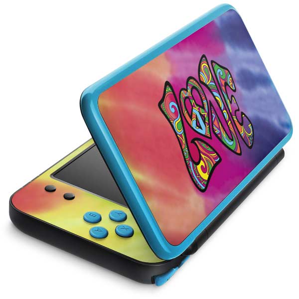 Liquid Blue Tie Dye Peace & Love Nintendo Skins