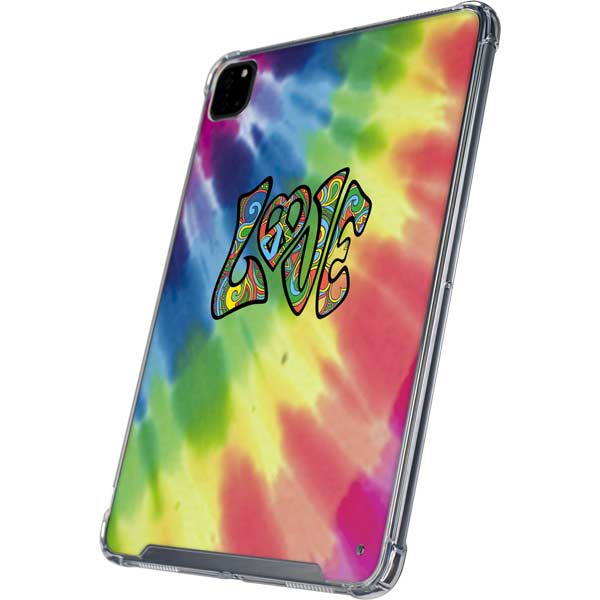 Liquid Blue Tie Dye Peace & Love iPad Cases